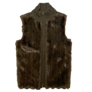 I.N.C International Concepts Faux Fur Brown Vest